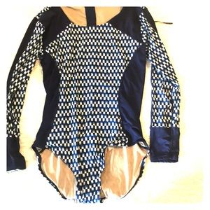 Cute long sleeve one piece bathing suite